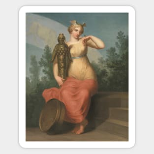 Philosophy - Allegorical Figure by Nicolai Abildgaard Sticker